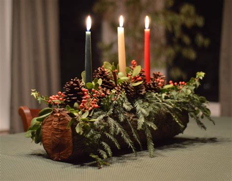 Pagan yule log decorations